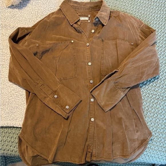 free people baby cord buttondown - Picture 2 of 4